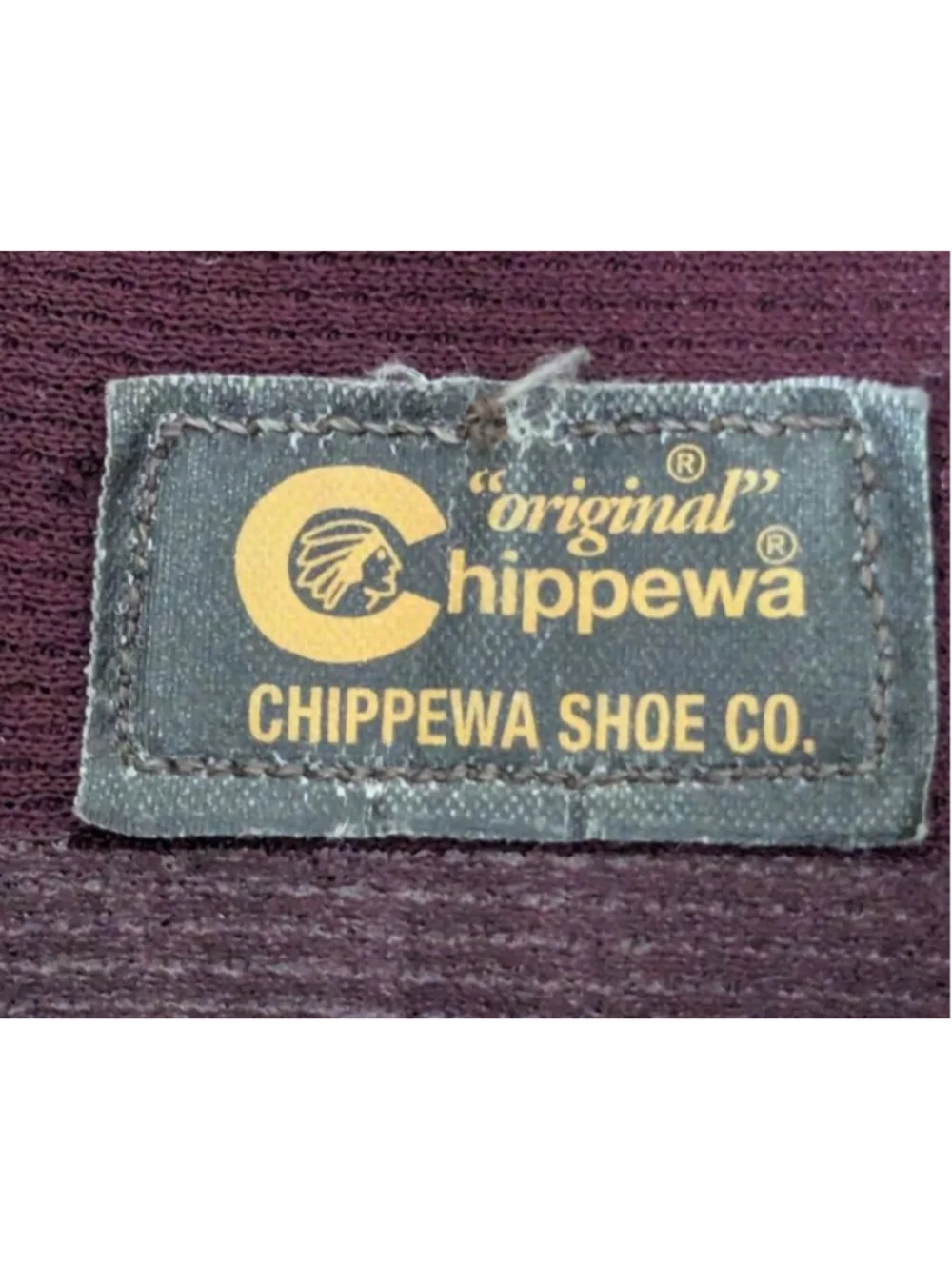 Men's Chippewa Brown Leather Work Boots 9.5 with Red Accents